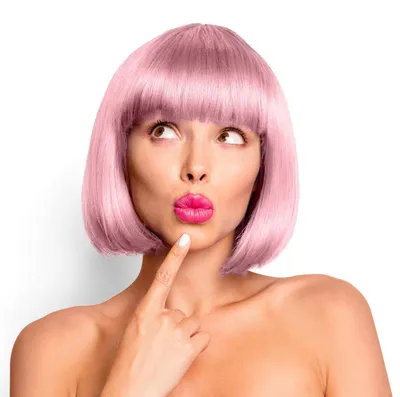 Produktbild von Bob Perücke für Damen, Herren & Kinder Cabaret cosplay Rosa