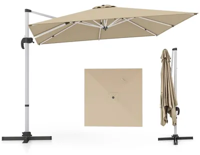 Produktbild von Garten-Sonnenschutzschirm - Garten-Markise - Terrassen-Sonnenschirm - Markt-Sonnenschirm - Beige - 300x300 cm, groß