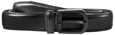 Produktbild von Leonardo Verrelli Uni Gürtel LV0151 hochwertiges Echt Leder, schwarz, 90 cm - 140 cm (Bundweite)
