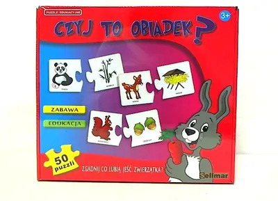 Zdjęcie produktu dla Puzzle Edukacyjne Pe10 Czyj To Obiadek? 51443
