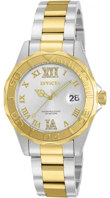 Obrázek produktu pro Invicta Pro Diver 12852 Dámské Hodinky - Quartz Hnutí - Nerezová Ocel se Stříbrným Ciferníkem - 38 mm