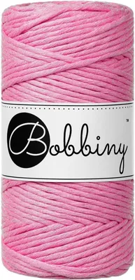 Immagine prodotto di Spago per macramè Bobbiny, 3 mm, 100 metri, color rosa bubblegum