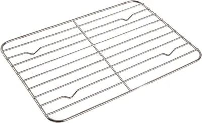 Image de Grille en acier pour rôtissoire, refroidissement et glaçage 24 x 16,5 cm
