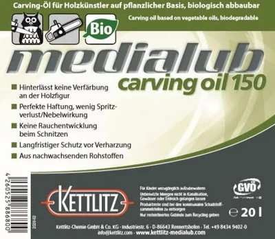 Produktbild von KETTLITZ-Medialub Carving Oil 150 -Kettenöl für Holzschnitzer - Kanister 20 Liter