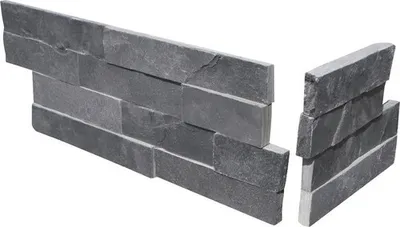 Produktbild von Verblendstein-Ecke Schiefer schwarz 26 cm