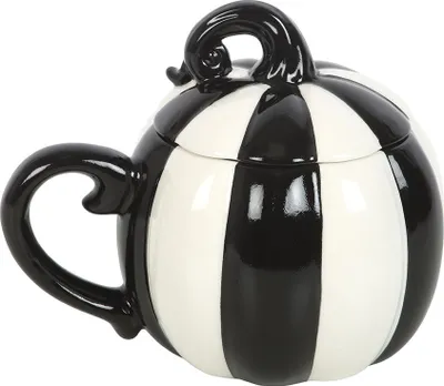 Image de Something Different - Gobelet avec couvercle, bande contrastée SD9996 (taille unique) (Noir/Blanc)