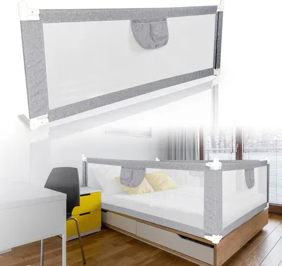 Produktbild von Yakimz 200 cm Bed Rail Detská posteľ Guard Výškovo nastaviteľná postieľka Rail pre rodinnú posteľ a postieľku Fall Out Protection pre posteľ