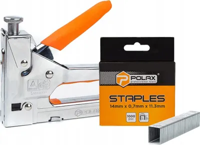 Image de Agrafeuse pour rembourrage, chromée, avec mécanisme de réglage 4-14 mm, Polax