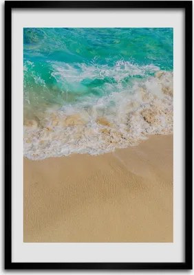 Produktbild von Bild - Bilderrahmen - Foto - 70 cm x 100 cm - MDF - Rahmen - Wandkunst - Strand und Meer