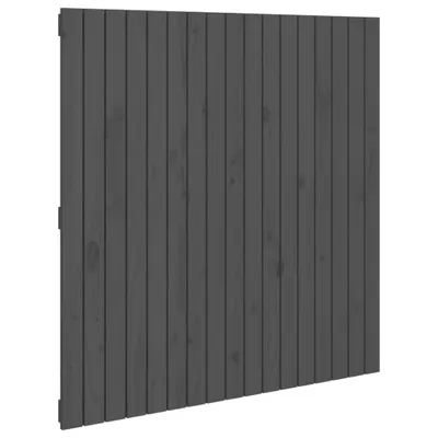Produktbild von vidaXL Wand-Kopfteil Grau 108x3x110 cm Massivholz Kiefer