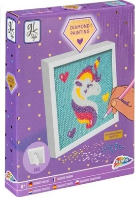 Immagine prodotto di Quadro diamante - Unicorno 15 x 15 cm