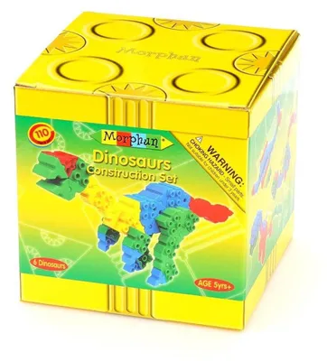 Produktbild von Morphun Dinozaury Konstruktionsbausteine – 100 Teile (Klick-System, 6 Dinosaurier-Modelle, ab 5 Jahren) – CE & EN-71 , entwickelt Feinmotorik und räumliches Denken