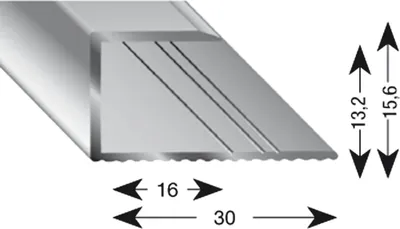 Produktbild von Kügele Gleitabschlussprofil U-Profil Übergangsleiste 13/1000mm Alu silber eloxiert