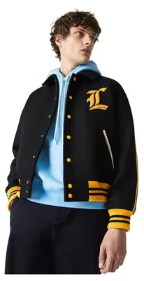Produktbild von Herrenjacke Lacoste Live Woll-Baseballjacke Schwarz S