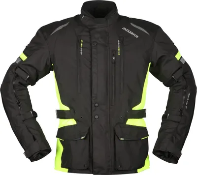 Produktbild von Modeka Striker II Motorrad Textiljacke Farbe: Schwarz/Neon, Grösse: 8XL