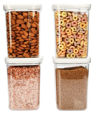 Produktbild von Belle Vous 4er Pack luftdichte Vorratsdosen mit Deckel - 1300 ml Aufbewahrungsbox luftdicht für die Küche - 4er Set Vorratsdose für