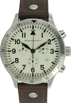 Produktbild von Aristo Herren Messerschmitt Uhr Chronograph Fliegeruhr ME-5030BEIGE