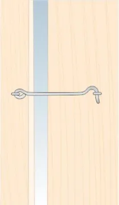 Produktbild von Sturmhaken mit Ösen 80x4mm galvanisch blau verzinkt