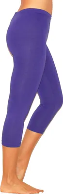 Produktbild von Damen 3/4 Capri Leggings Baumwolle  VIOLETT XXXL