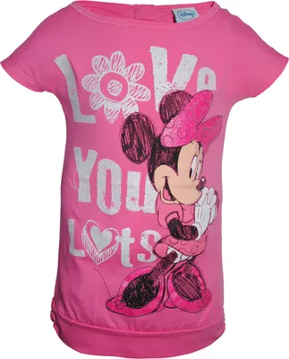 Produktbild von 73022 Disney Minnie Mouse Longshirt Mädchen Rosa Gr. 98 – Süßes Longshirt mit Minnie Mouse Print für kleine Disney-Fans