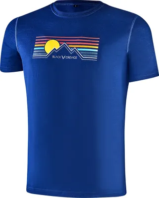 Obrázek produktu pro BLACK CREVICE - pánské merino tričko | Barva: Navy/Sun | Velikost: M