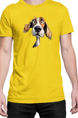 Immagine prodotto di Maglietta da uomo Funny Dogs Breeds Beagle Dog Breed 020, Man S , Jaune