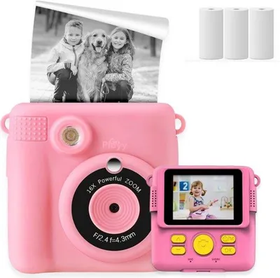 Produktbild von Digitale Kindercamera 10-in-1 Interaktive Spielzeugkamera - Bilderrahmen für Kinder - Spielzeug für 4 bis 10 Jahre - Fotokamera für Kinder - Rosa