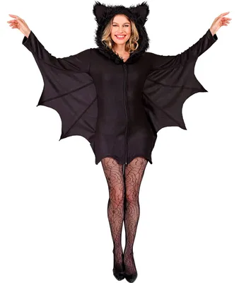 Produktbild von Widmann Milano Party Fashion Kostüm Fledermaus Kleid Kapuze Halloween Karneval