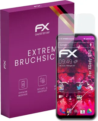 Produktbild von atFoliX FX-Hybrid-Glass Displayfolie kompatibel mit XGody V50 Glasfolie