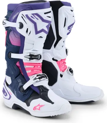 Produktbild von Alpinestars Tech 10 Motocross Stiefel 2026, weiß/lila/blau/pink, 9