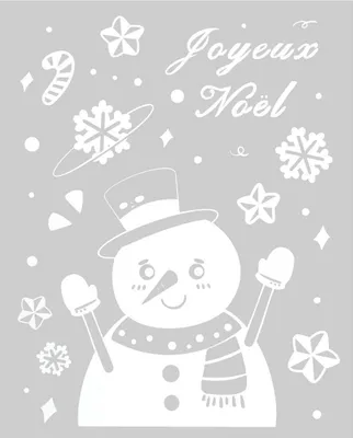 Produktbild von Fensterdekoration mit Weihnachtsmann und Schneemann, 30 x 38 cm