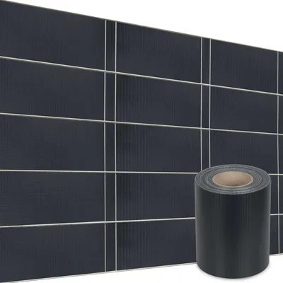 Produktbild von PVC Sichtschutzstreifen Doppelstabmatten Zaun 35m x 19cm Zaunfolie Anthrazit