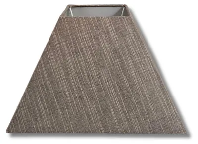 Produktbild von Various Leuchten Brauner quadratischer Lampenschirm – Stoffschirm 25 x 25 cm für E27