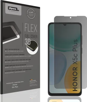 Produktbild von Full Cover Privacy Blickschutzfolie für Honor X5c Plus Folie Anti-Shock