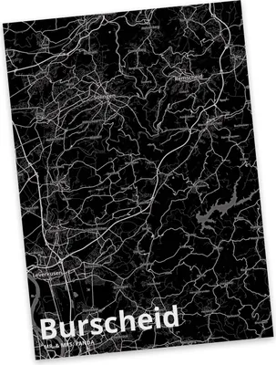 Produktbild von Mr. & Mrs. Panda bildkarte Burscheid - Geschenk, einzelkarte, Grußkarte, Postkarten, Stadt Dorf Karte Landkarte Map Stadtplan, Kunstkarten, Postkarte, Ansichtskarten