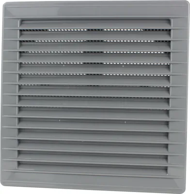 Produktbild von Lüftungsgitter Lamellengitter Belüftung Gitter Zuluft Abluft Abluftgitter Entlüftung 172 x 172 mm Flansch einstellbar Ø 80 - 150 mm Lüftungsgitter grau
