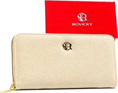 Obrázek produktu pro Rovicky dámská peněženka na zip béžová  20x10 cm