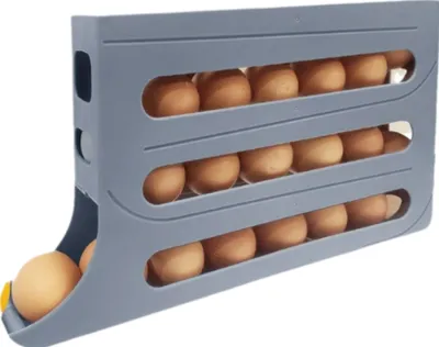 Immagine prodotto di INF Contenitore per conservare le uova per frigorifero Organizer con coperchio Grigio