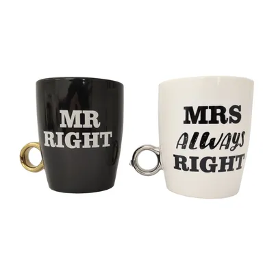 Image de Mr. Right et Mrs. always Right Tasse à café avec anneau