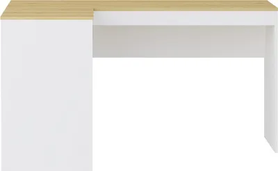 Produktbild von Schreibtisch mit Ablagefächern - Weiß und natur - RIDOVA