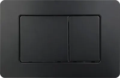 Produktbild von Drückerplatte Edelstahl Schwarz Matt Kompatibel mit Geberit Dofix Sigma/Delta 2 Mengenspülung
