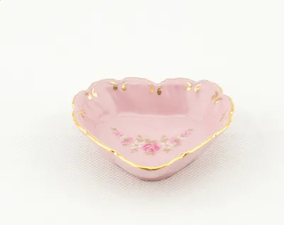 Produktbild von Herzschale 7 cm, Felicie, rosa Porzellan, Blumen, Leander