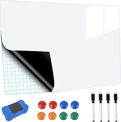 Produktbild von Magnetische Whiteboard-Kühlschrankmagnet - auslöschbar - 1 Stück - weiß - 42 x 30 cm