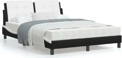 Imagen del producto de Maison Exclusive - Marco de cama con iluminación LED, sin colchón, color y blanco, 140x190 cm