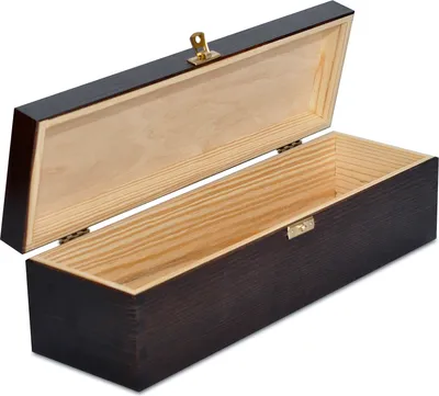 Produktbild von Creative Deco Hnedá Drevená Krabica na Víno | Krabica na Víno na 1 Fľašu s Vekom a Uzáverom | 36 x 11 x 9,8 cm | Ideálna na Dekupáž, Skladovanie, Dekoráciu alebo ako Darček | Z Prírodného Borovicového Dreva
