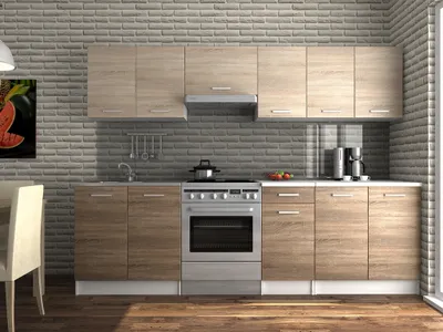 Obrázek produktu pro Kuchyňská linka LUIZA 260x200 - Sonoma + tobacco