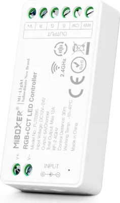 Immagine prodotto di Mi-Light Ricevitore Controllore Dimmer 2.4G 12/24V "12A" | Piccolo | RGB+CCT