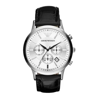 Produktbild von Emporio Armani AR2432 Herren-Armbanduhr, Edelstahl-Gehäuse, Leder-Armband