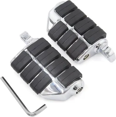 Immagine prodotto di Set di pedane per moto in alluminio da 10 mm, colore argento