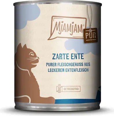 Produktbild von MjAMjAM Cat - Purer Fleischgenuss Dose 6x800g | Ente
